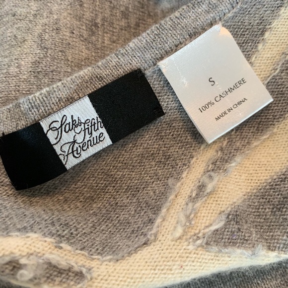 Saks 5th Avenue Pearls and Bow Cashmere Sweater - Picture 6 of 6